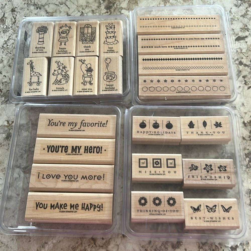 Collection of 4 stamp sets.